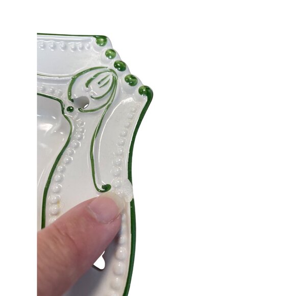 RCCL Portugal Hand-Painted Floral Heart Trinket Dish 15.5"x8" SKU 9323 - Picture 7 of 12